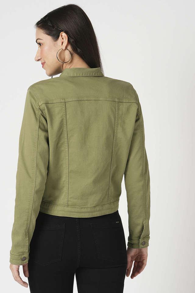 Buy Buynewtrend Curvy Twill Denim Dark Green Plus Size Women Regular Jacket  Online at Best Prices in India - JioMart.