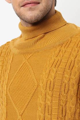 High neck woolen 2024 sweater for mens