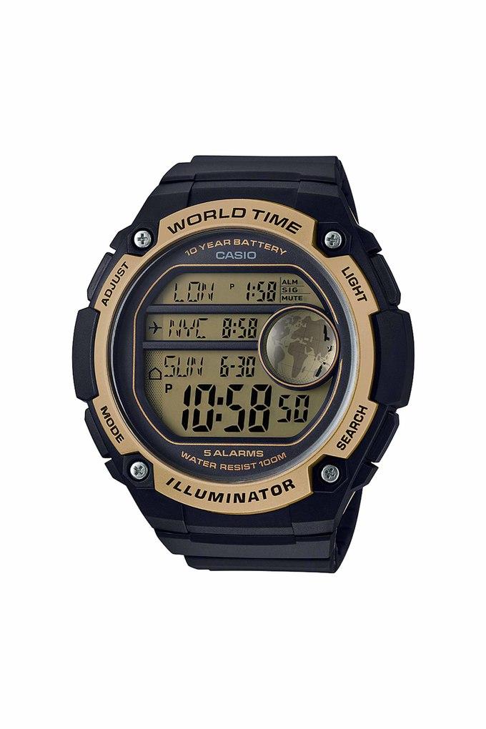 Men's Casio Sports Digital World Time Oversized Watch AE3000W-1AV