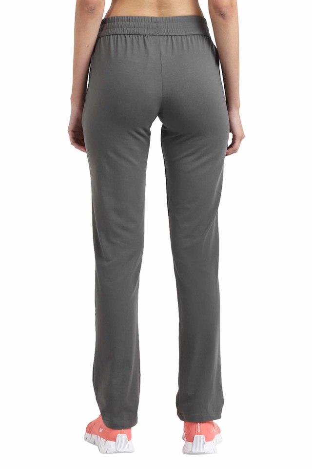 Solid Regular Fit Cotton Womens Track Pants