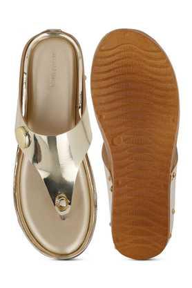 Womens gold flip discount flops