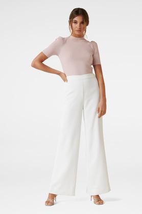 Button Up Pleated Wide Leg Pants  Offduty India