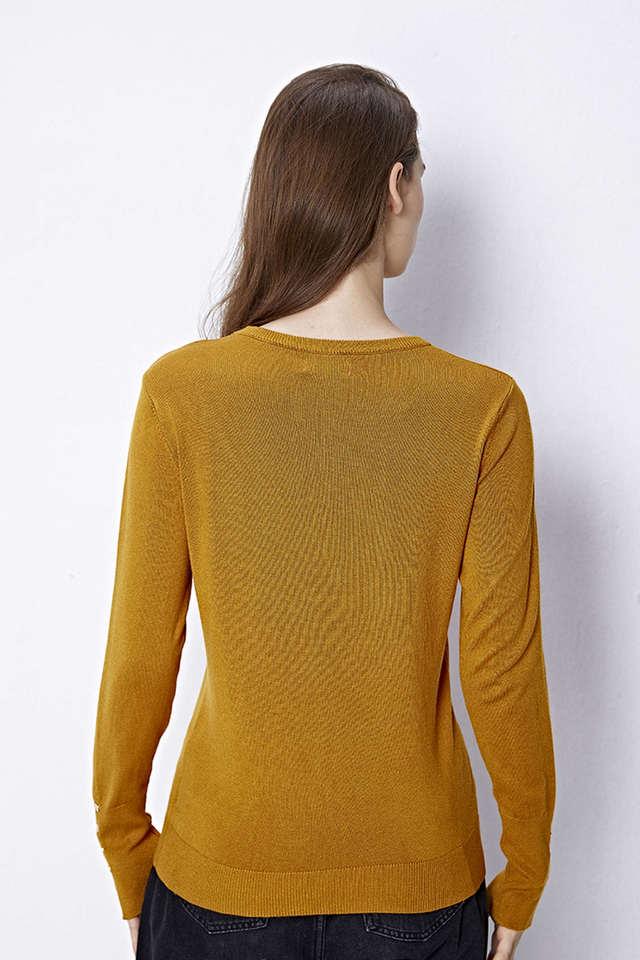 Mustard discount pullover sweater