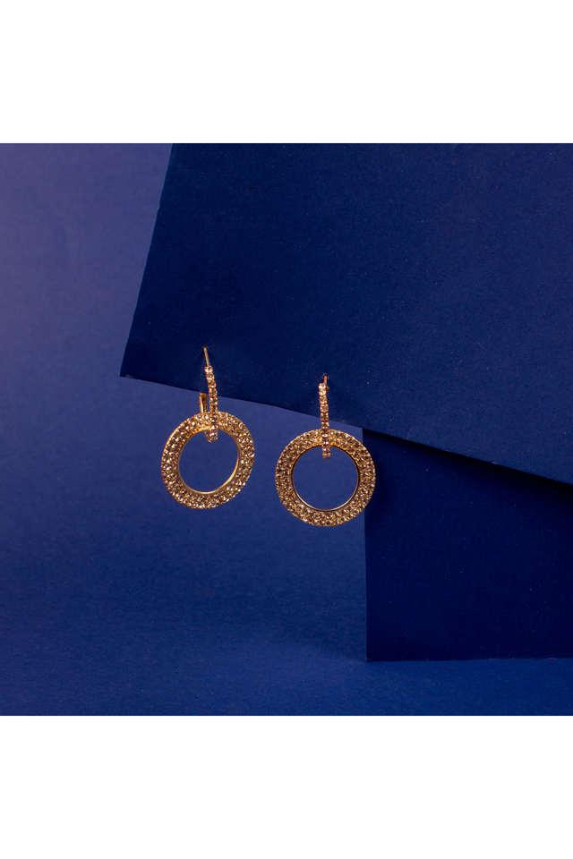 Round hanging earrings store