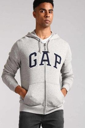 Mens Regular Fit Fit Solid Hoody Sweatshirt