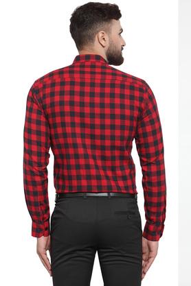 Buy HANCOCK Mens Slim Fit Checked Formal Shirt Shoppers Stop