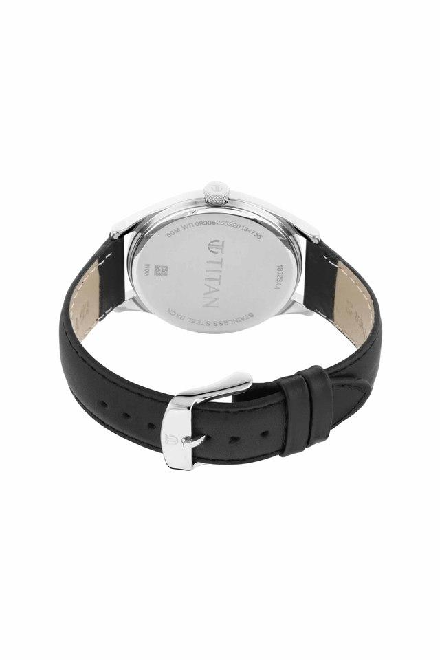 Buy TITAN Mens NEO V Phase I Black Dial Leather Watch 1802SL11 Shoppers Stop