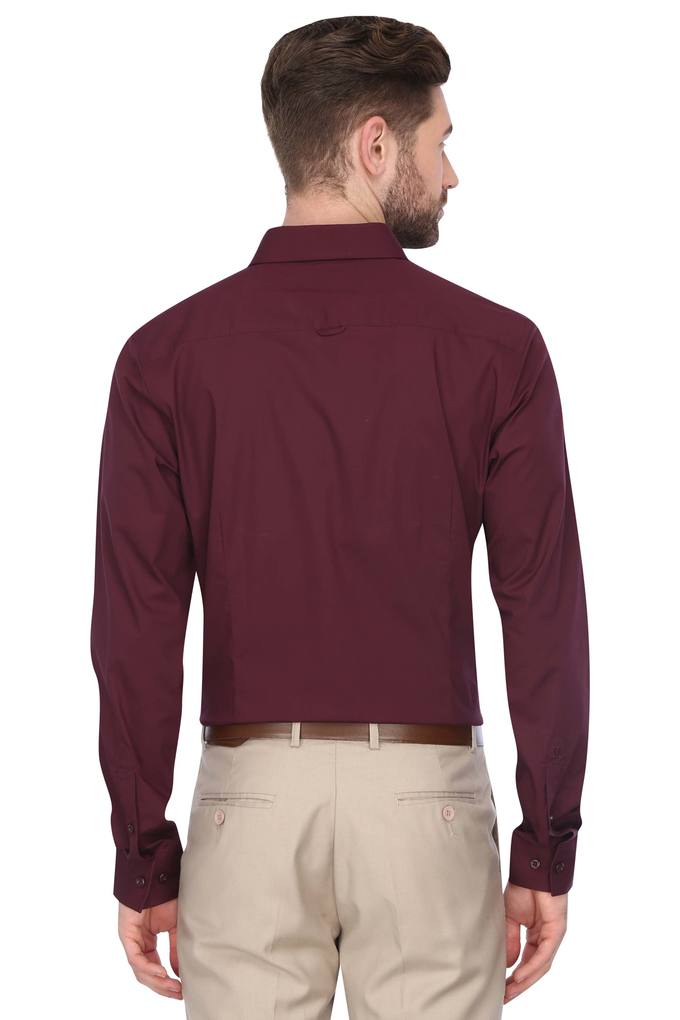 Buy Wine Color Classic Mens Shirt Online India