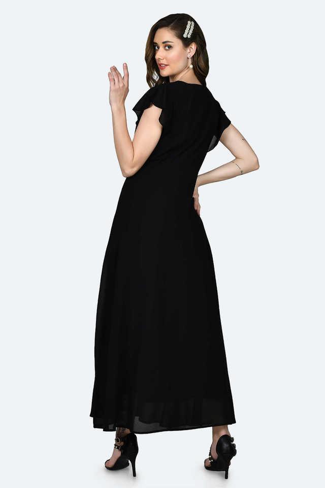 Zink london black maxi on sale dress