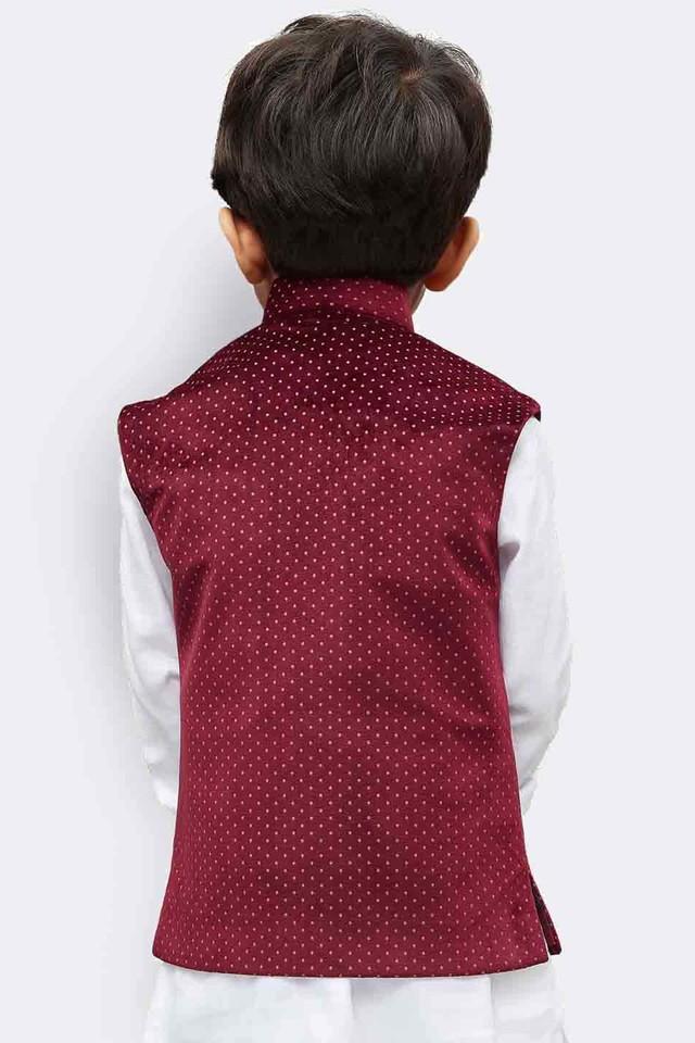 Men's Ethnic Wear Maroon Nehru Jacket