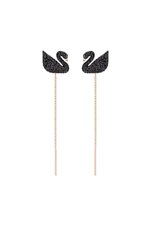 Swarovski iconic swan pierced on sale earrings