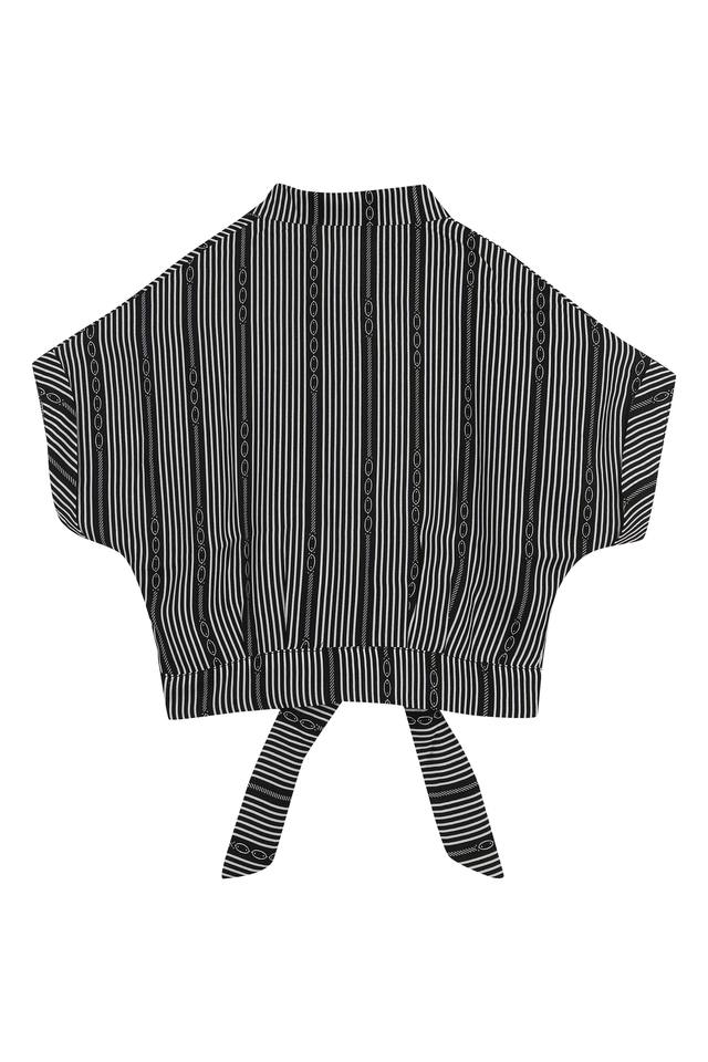 Girls black white outlet striped shirt