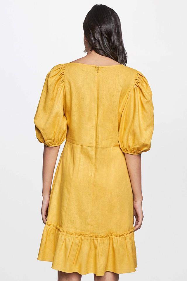 Yellow 2024 flounce dress