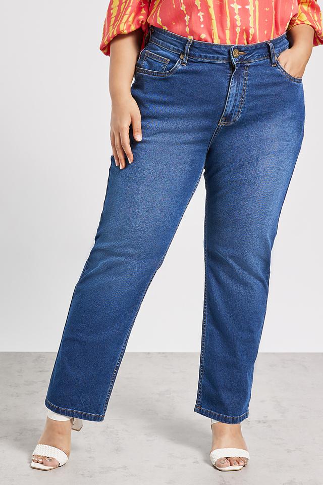 Melody Four Ways Stretchable Dark Blue Push Up Jeans Plus Size