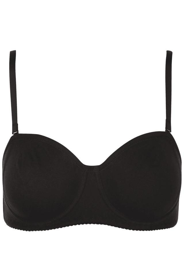 Black underwired non-padded bra