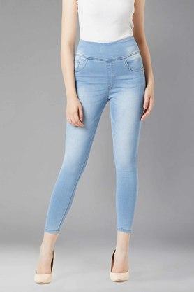 Buy DOLCE CRUDO Light Blue Womens Clear Sky Denim Jeggings