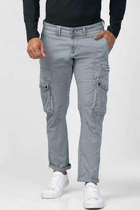 Spykar Casual Trousers  Buy Spykar Khaki Cotton Slim Fit Regular Length Trousers  For Men Online  Nykaa Fashion