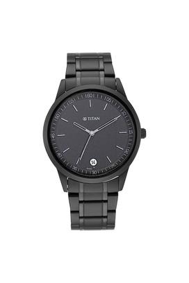 Titan black metal discount watches