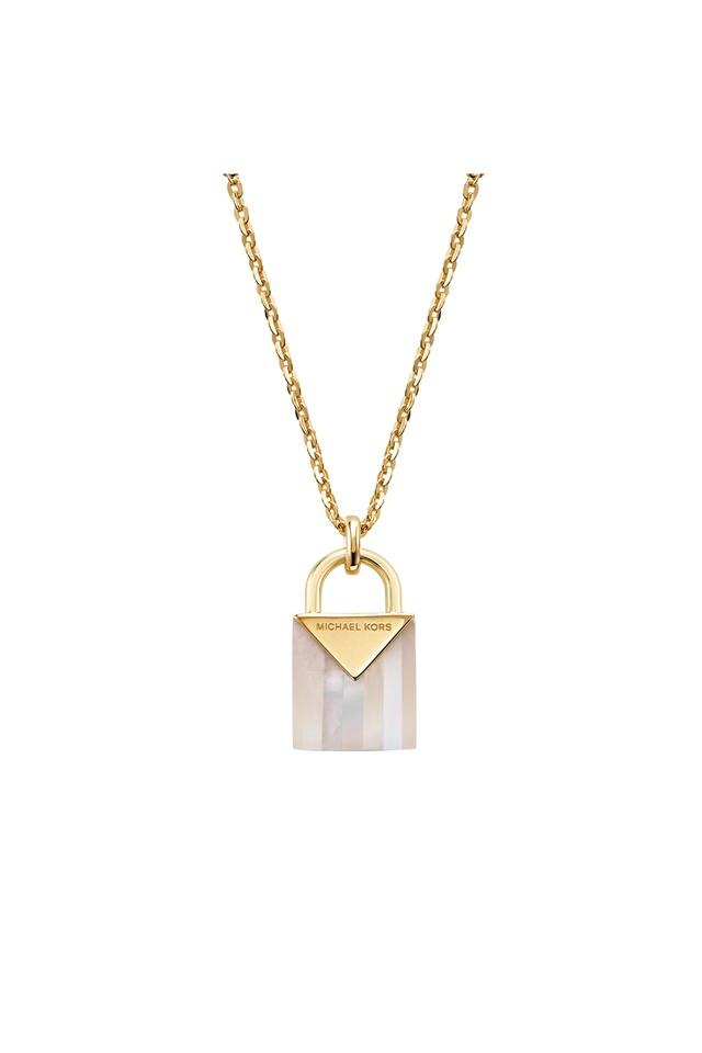 Michael kors triangle on sale necklace