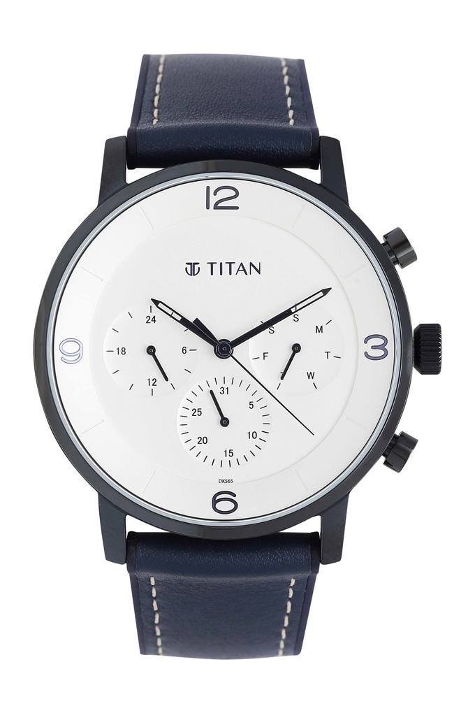 Titan watches for men leather online belt