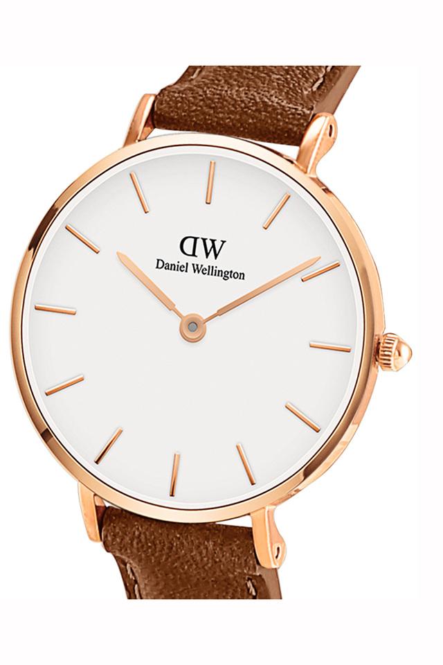 Buy DANIEL WELLINGTON Womens 28mm Rose Gold White Dial Leather