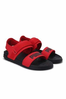 Buy PUMA Red Synthetic Velcro Unisex Floaters Shoppers Stop