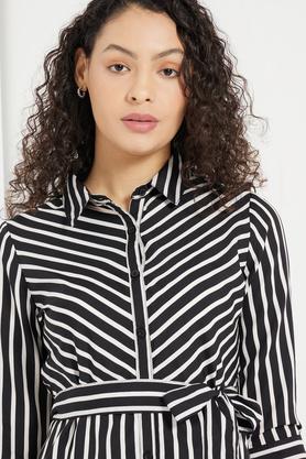Black and white striped dress womens hotsell