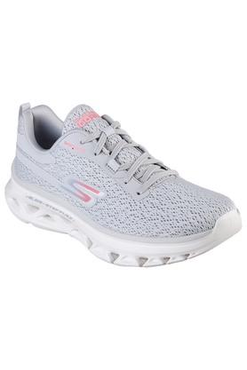 Skechers Purple/Pink Go Walk Evolution Ultra Mirab Lace Up Shoes For Women  - Style ID: 15736