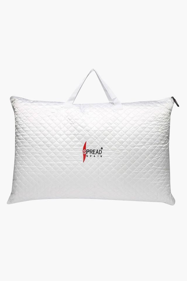 Buy SPREAD White Rectangular Solid Quilted Textile Tencel Pillow Filler