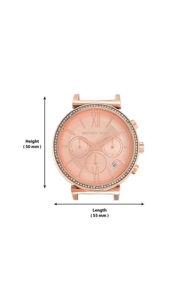 Buy MICHAEL KORS undefined Womens Sofie Rose Gold Dial Stainless Steel Chronograph Watch MK6560 Shoppers Stop