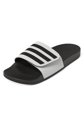 Adidas adilette white slides hot sale