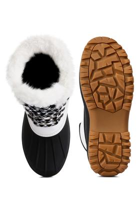 Fur collar shop boots