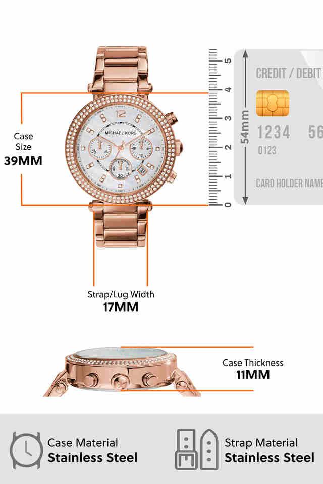 Buy MICHAEL KORS Womens Parker Mother of Pearl Dial Stainless Steel Chronograph Watch MK5491 Shoppers Stop