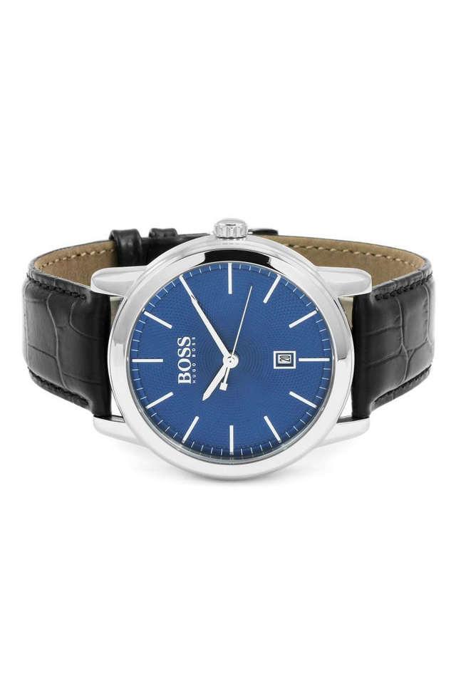 Buy BOSS Classic 1 42 mm Blue Dial Leather Analog Watch For Men 1513400 Shoppers Stop