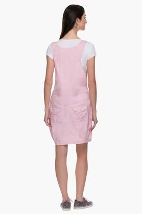 Women Pink Dungaree Dress - Pinkshop