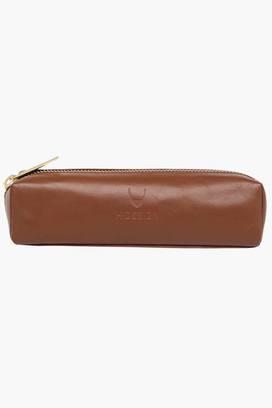 Unisex Leather Zipper Closure Pouch