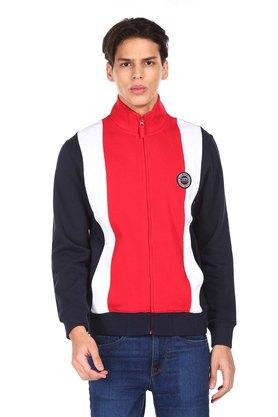 Black and outlet red polo jacket