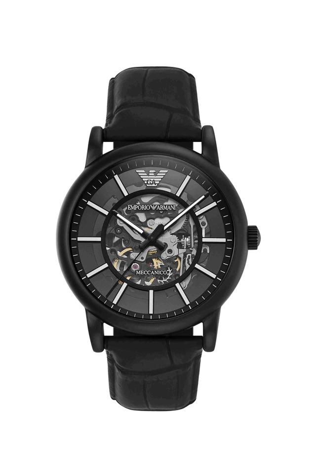 Buy EMPORIO ARMANI 43 MM Black Leather Analog Watch For Men AR60008 Shoppers Stop