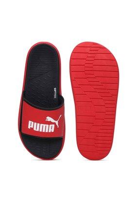 Puma slides store mens red