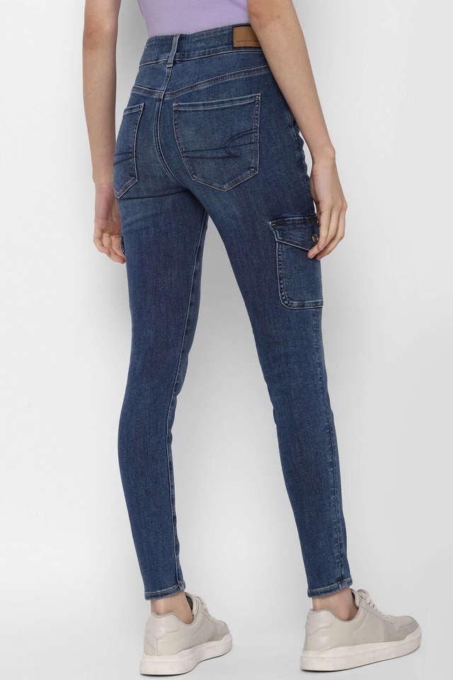 Buy AMERICAN EAGLE Blue High Rise Blended Fabric Regular Fit Women's  Jegging