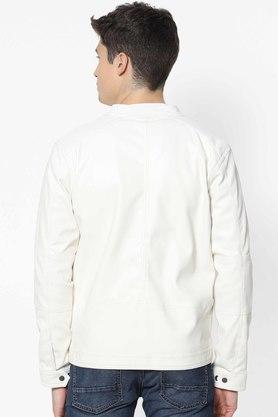 Celio white outlet leather jacket