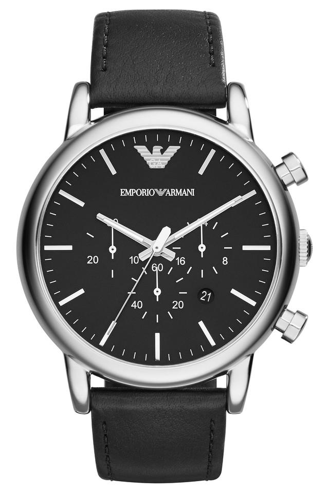 Buy EMPORIO ARMANI Mens Chronograph Leather Watch AR1828I