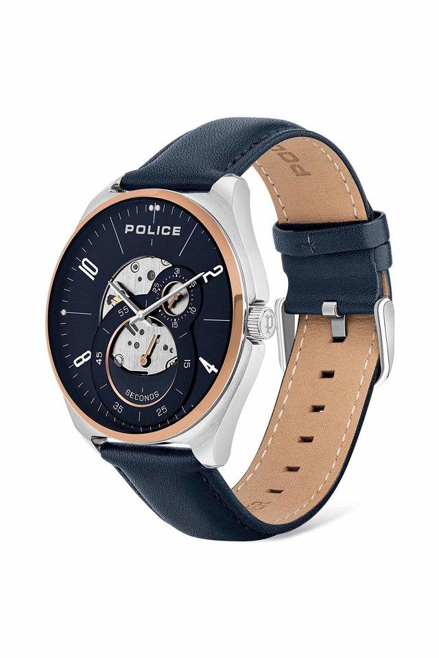 Mens SMART Dark Blue Dial Leather Analogue Watch PL16022JSTR03W