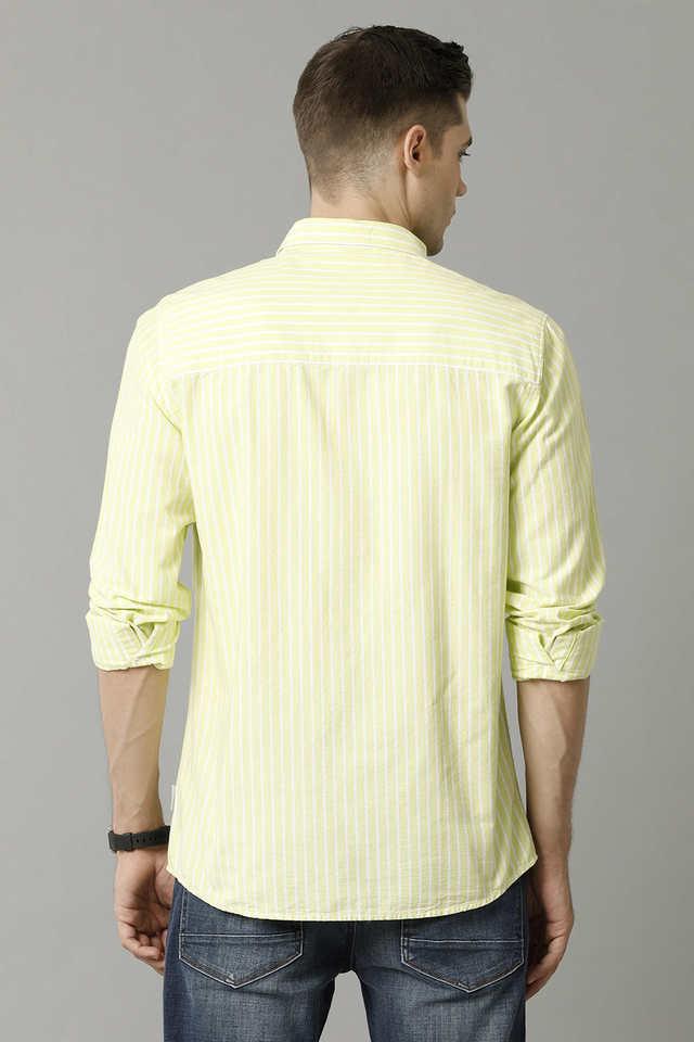 Lee Men Checked Yellow Slim Fit Shirt