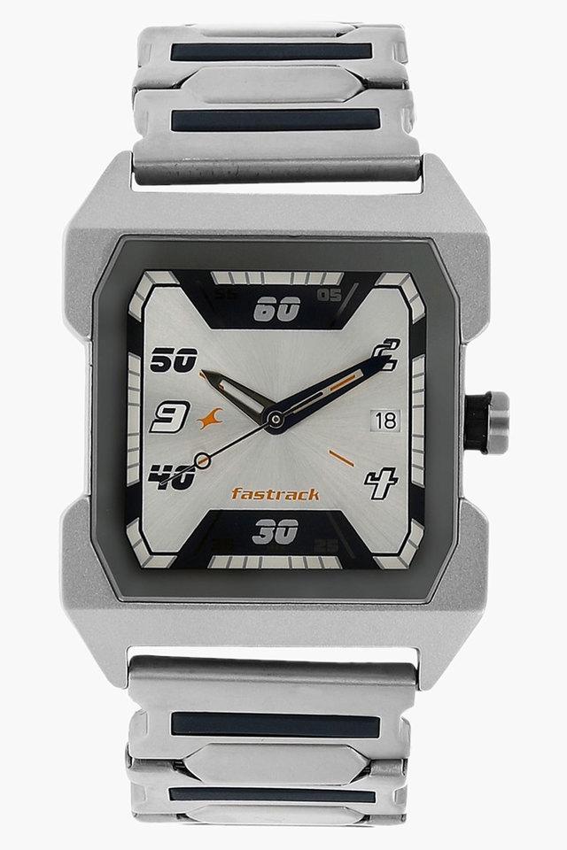 Buy FASTRACK Mens Silver Dial Stainless Steel Strap Watch Shoppers Stop