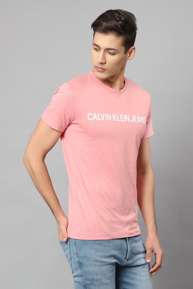 Buy CALVIN KLEIN JEANS Mens Regular Fit Solid T-Shirt | Shoppers Stop