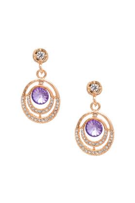 Gold earrings with on sale purple stones