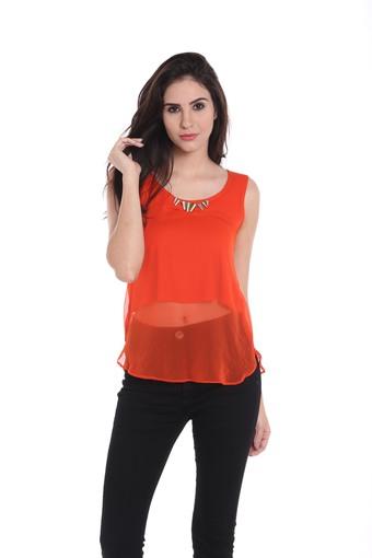 chiffon sleeveless top