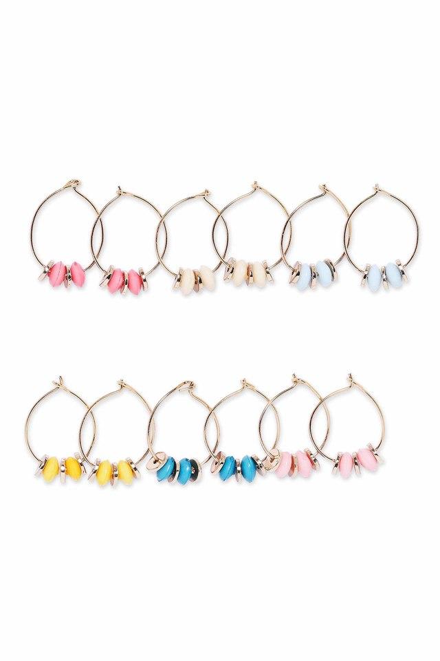 Coloured hot sale hoop earrings