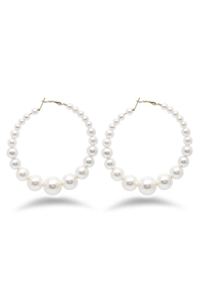 Five Point Pearl 18k Gold Plated Hoop Earrings – Ettika